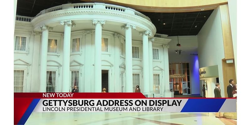 Rare Gettysburg address copy on display in Springfield, Illinois