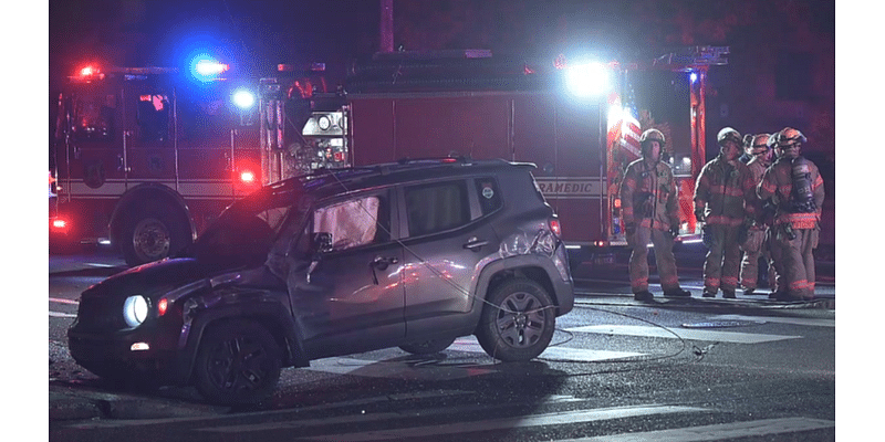 Driver hospitalized, cited after crashing Jeep into power pole in Northeast Portland