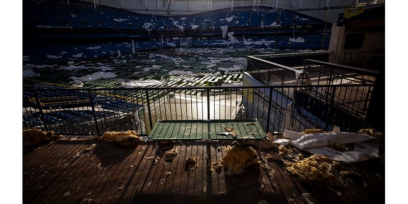 A first look inside the Rays’ hurricane-damaged Tropicana Field