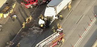 ‘A terrible drive’: Multiple crashes involving big rigs snarl traffic on 5 Freeway