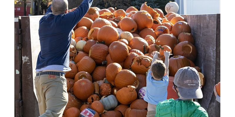 Pumpkin smashes this weekend offer fun, with a lesson on sustainability