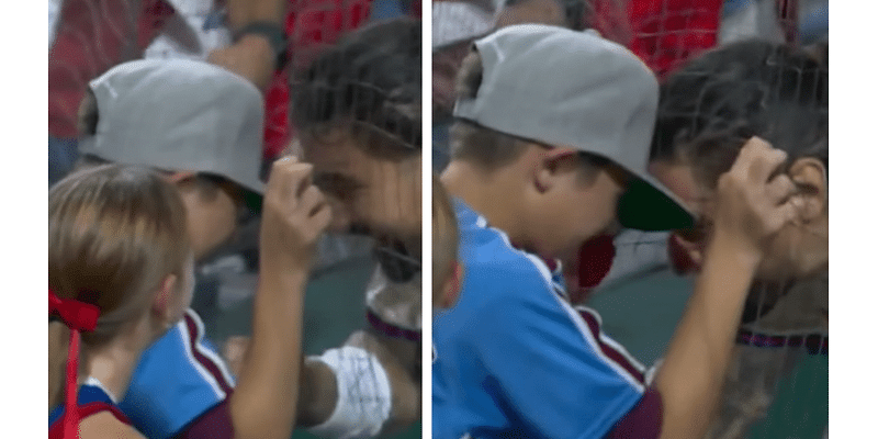 Castellanos' celebration with son following walk-off win is everything