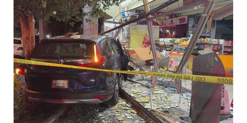 Woman loses control of SUV, careens into East Hollywood liquor store