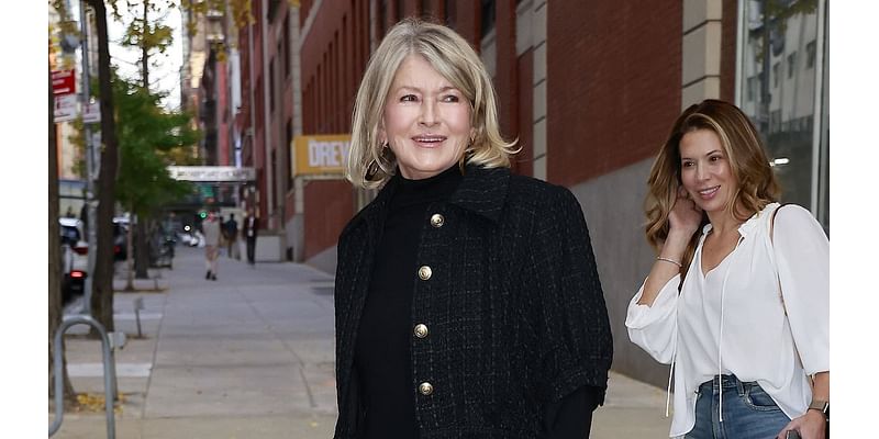 Martha Stewart, 83, is youthful in leather slacks after hitting back at her documentary director for making her appear 'old'