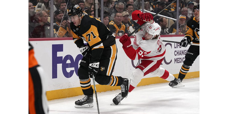 Edvinsson’s OT Winner Powers Red Wings Past Penguins 3–2