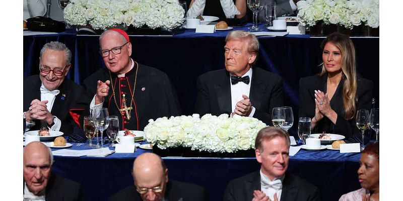 Trump attends Al Smith dinner with Melania, Harris appears virtually