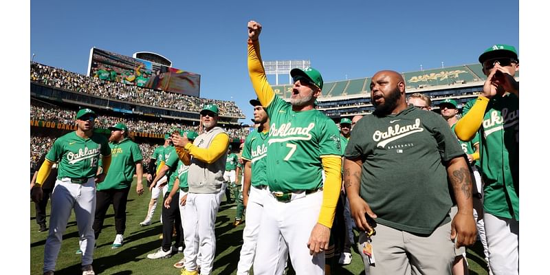 A's close out Coliseum with emotional ‘Let's Go Oakland' chant