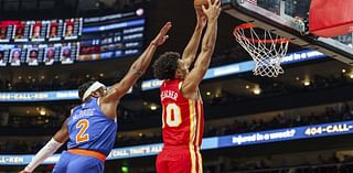 No. 1 pick Zaccharie Risacher scores 33 as Hawks rally late to down Knicks 121-116