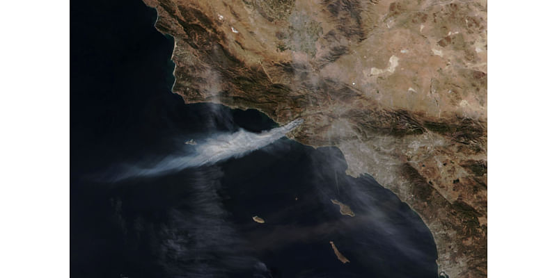 NASA Image Captures California Mountain Fire Smoke From Space