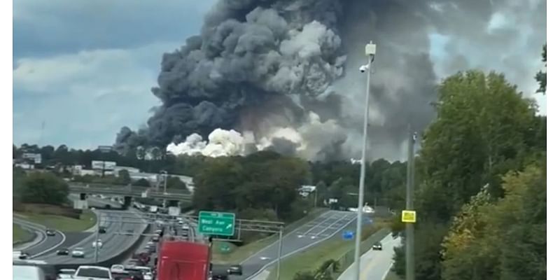 Interstate Is Closed Outside Atlanta As Residents Evacuate Due To A Chemical Plant Fire