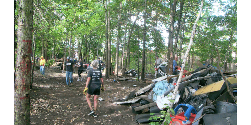 Cleanup efforts at one of Erie’s largest homeless camps makes new progress