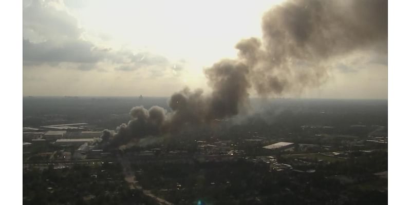 Houston warehouse fire: Heavy smoke, flames at facility on Bingle Road