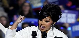 Cardi B suffers an awkward teleprompter blunder at Kamala Harris Milwaukee rally sending staff into a frenzy