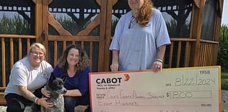 Cabot Tuscola makes donation to Coles County Animal Shelter