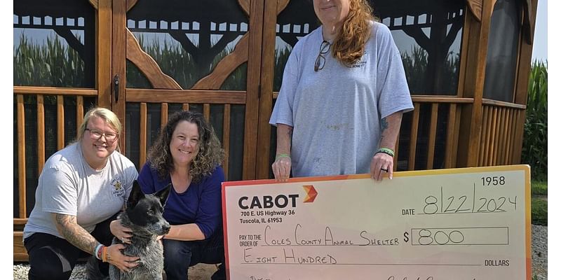 Cabot Tuscola makes donation to Coles County Animal Shelter