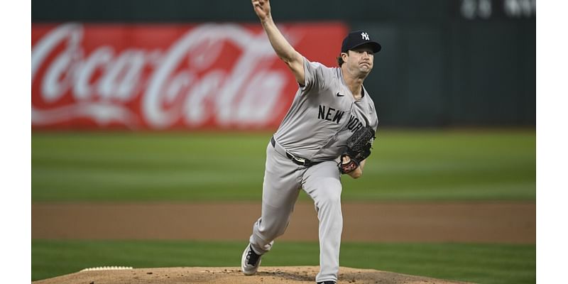 Gerrit Cole and Juan Soto lead the Yankees past the Athletics 4-2 in 10 innings