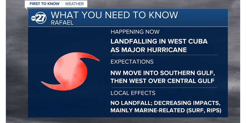 Big Bend's effects from Hurricane Rafael? They're not much