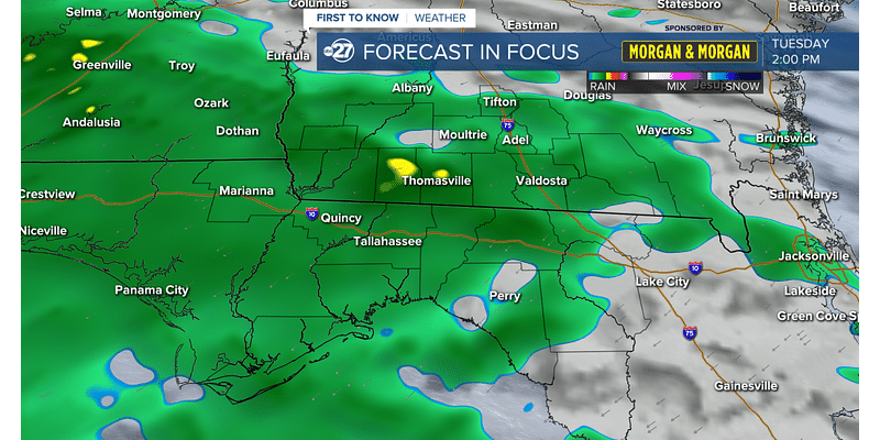 Cloudy skies continue for the next few days with rain showers entering the forecast tomorrow