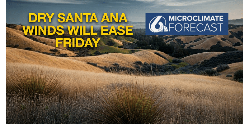 Strong wind event will ease on Friday reducing fire threat