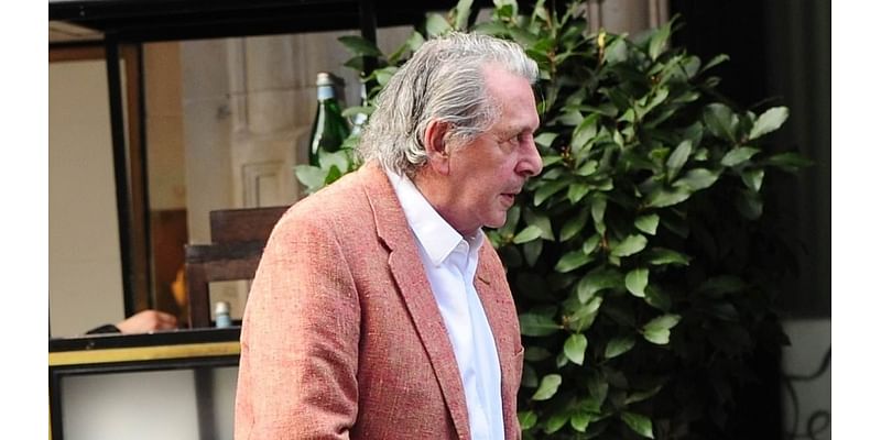 Charles Saatchi, 81, embraces his natural grey hair on outing to his beloved Mayfair restaurant Scott's for lunch