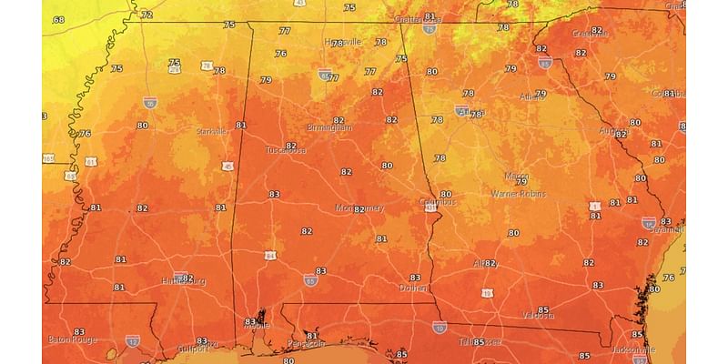 Record temperatures in Alabama on Thursday