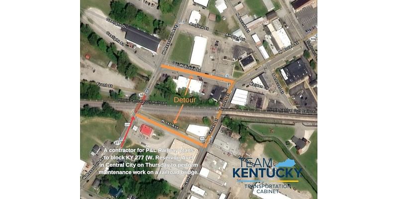 Temporary road block scheduled for KY 277 in Central City