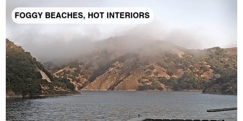 Another day of fog at the beaches but heat for the interiors