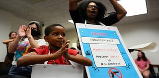 Young students protest against gun violence at Georgia Senate meeting