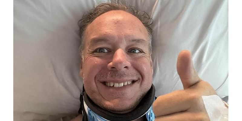 Triple M star Ben Dobbin rushed to hospital after horror bike crash that left him with broken neck and spinal injuries: 'Might never walk again'