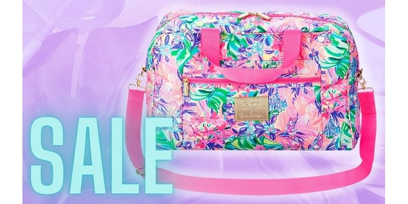 Disney Store has this Lilly Pulitzer weekender bag on sale for $100, plus an extra 25% off if you spend $1 more