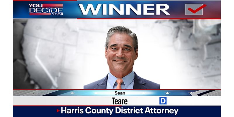 Harris County District Attorney election results: Sean Teare wins