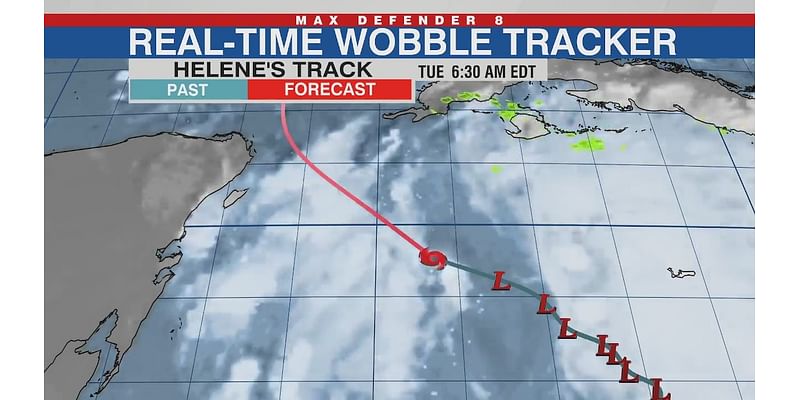 LIVE: Tropical Storm Helene real-time wobble tracker