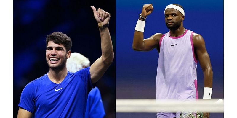 WATCH: Carlos Alcaraz Hilariously Escorts Frances Tiafoe Back to His Booth as Things Heat Up During Intense Laver Cup Clash