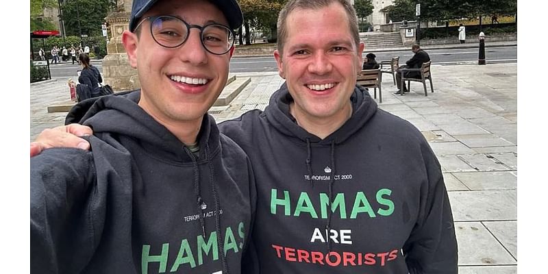 Robert Jenrick vows to emulate Donald Trump by moving the British embassy in Israel to its 'legitimate capital' Jerusalem as he gives conference speech in 'Hamas are terrorists' hoodie