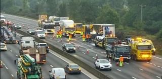 Twelve-mile congestion on M25 following lorry fire