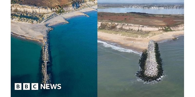 Hengistbury Head Beach reopens after coastal defence works finish