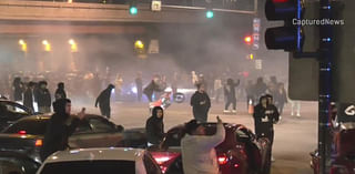 Video shows spinning cars, crowds take streets over at Chicago's Kennedy Expressway