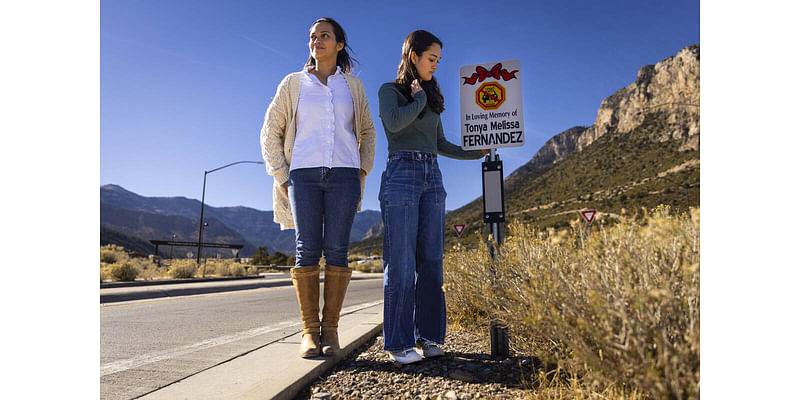 ‘She has her little spotlight’: Drunk driving victims honored with signs in Mount Charleston