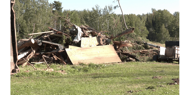 Family farm damaged by EF-1 tornado