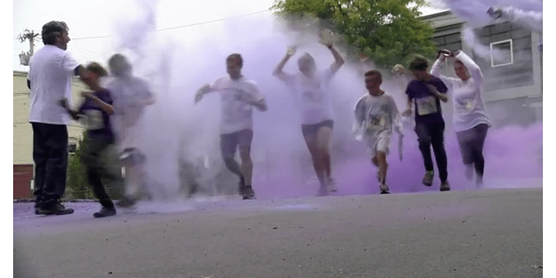 Hundreds run and walk in 12th annual 'Pound the Pavement to End Cancer' 5K