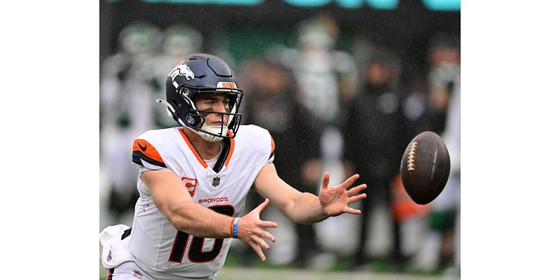 Broncos' Bo Nix: Rain, wet footballs impacted dreadful first half