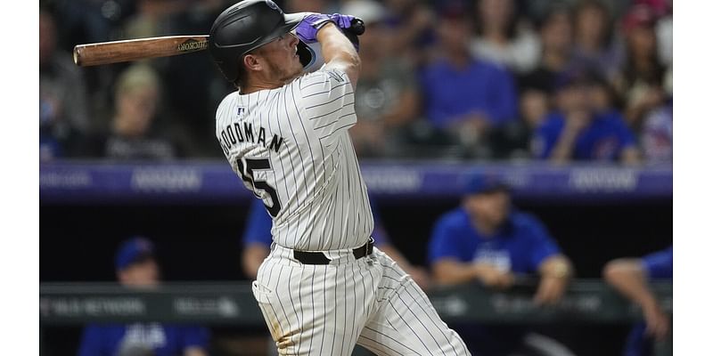 Hunter Goodman homers twice, including late tiebreaking slam, and Rockies beat the Cubs 9-5