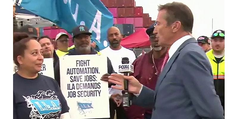 East Coast port strike workers silent when asked if they support Kamala Harris