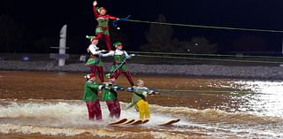 Santa and his elves take to the river for the Riversport Holiday River Parade in OKC.