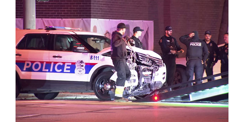 Five hospitalized, including police officer, after Downtown, Columbus collision