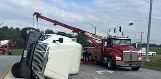 TRAFFIC ALERT: Semi rollover causes closures at Airport Expressway, Smith Road