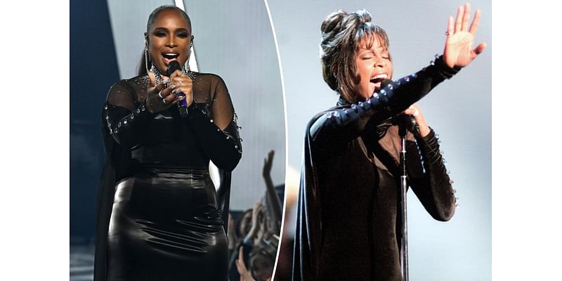 Jennifer Hudson re-creates Whitney Houston’s 1994 American Music Awards look for powerful tribute performance