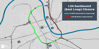 Tennessee Department of Transportation schedules Two Weekend Closures of Downtown East Loop