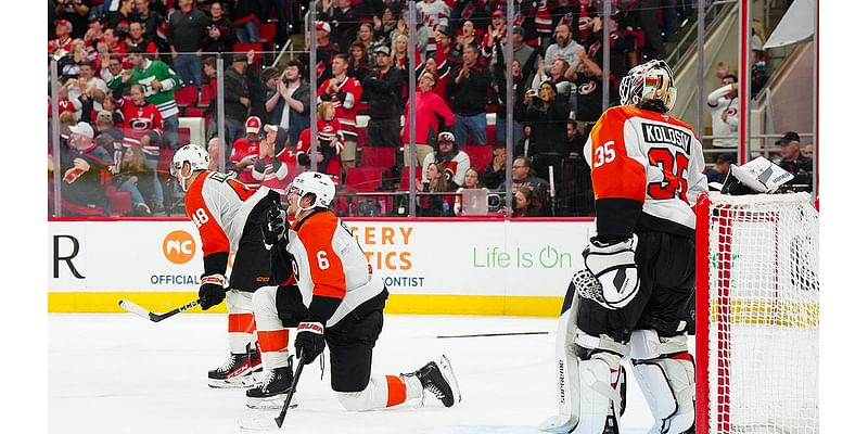 Flyers fall in final minute as their struggles without Ersson continue