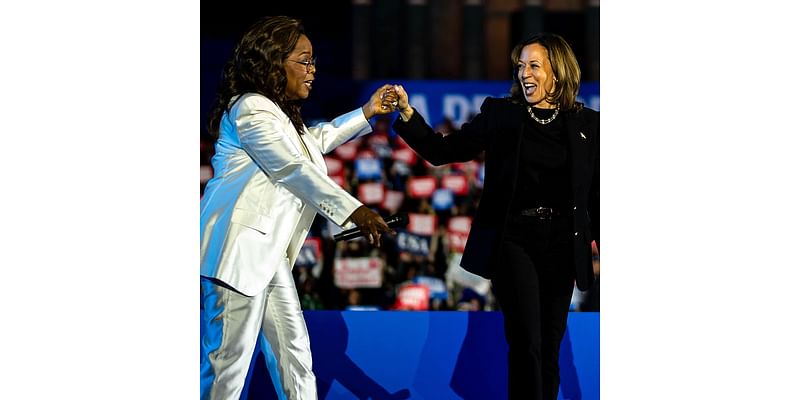 Oprah Winfrey, Katy Perry Make Appearance at Kamala Harris Rally